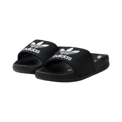 🩴 Adidas Originals Trefoil Slides – Classic Black Edition 🖤🤍✨