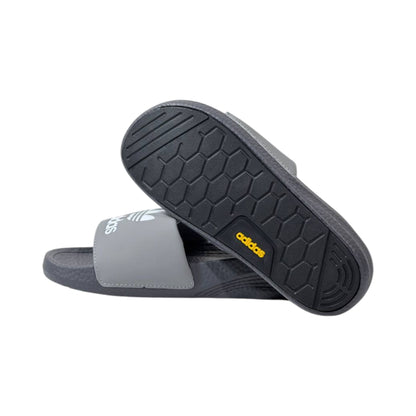 🩶 Adidas Originals Trefoil Slides – Urban Grey Edition ⚪🔥