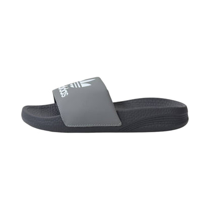 🩶 Adidas Originals Trefoil Slides – Urban Grey Edition ⚪🔥