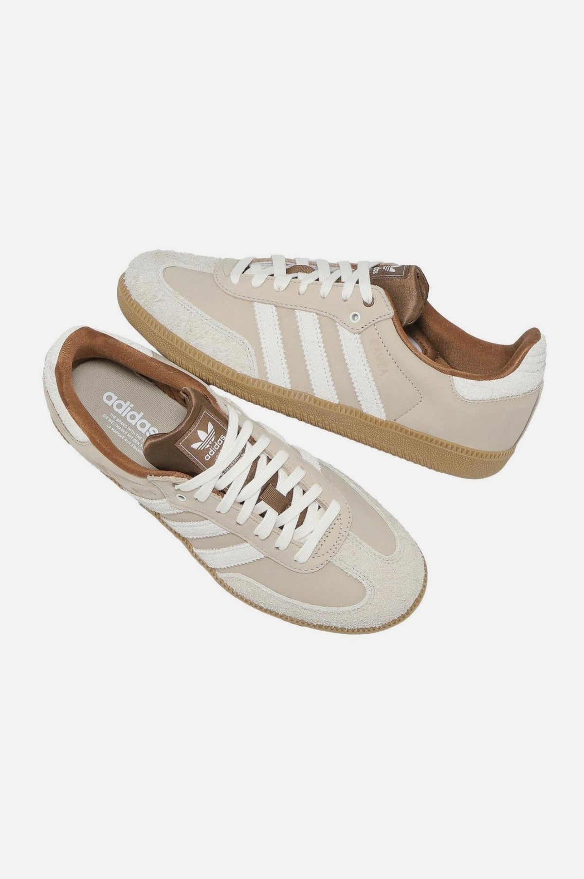 Adidas Samba Classic Gum Casual Sneaker — Chalk & Beige
