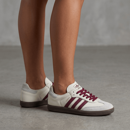 Adidas Samba Cream & Burgundy 👟🤍🍷