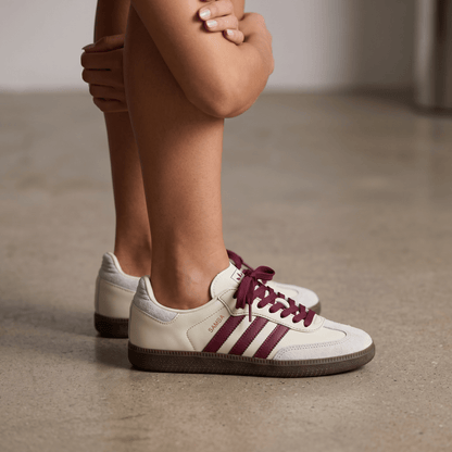 Adidas Samba Cream & Burgundy 👟🤍🍷