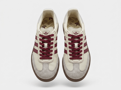 Adidas Samba Cream & Burgundy 👟🤍🍷