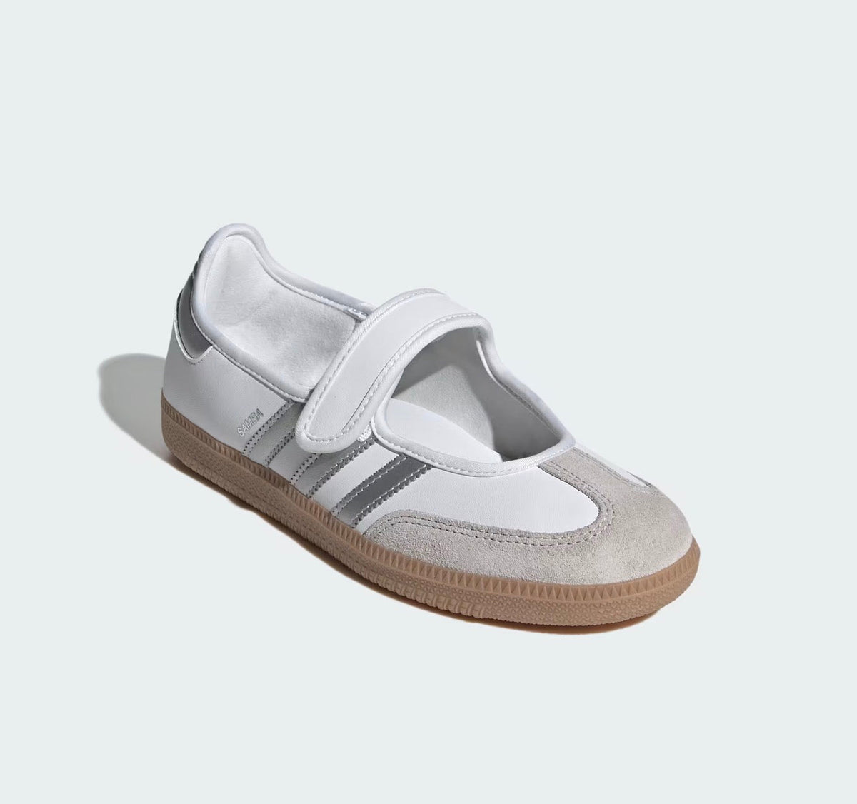 Adidas Samba Gum Mary Jane Velcro — White