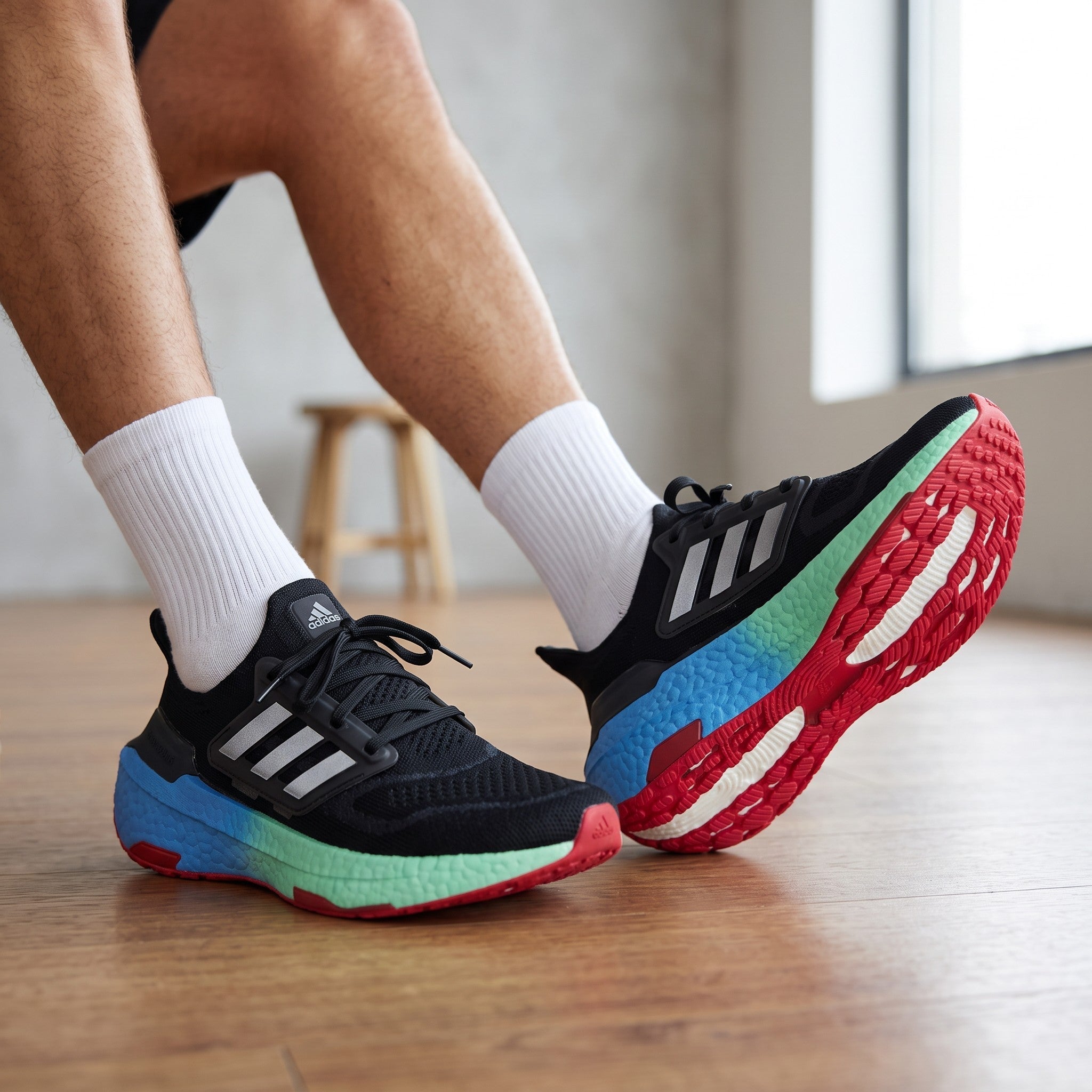 Adidas Ultraboost Running Shoes – Black Multi-Color ⚡👟