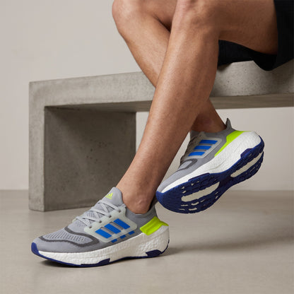 Adidas Ultraboost Running Shoes – Grey/Blue/Lime ⚡👟