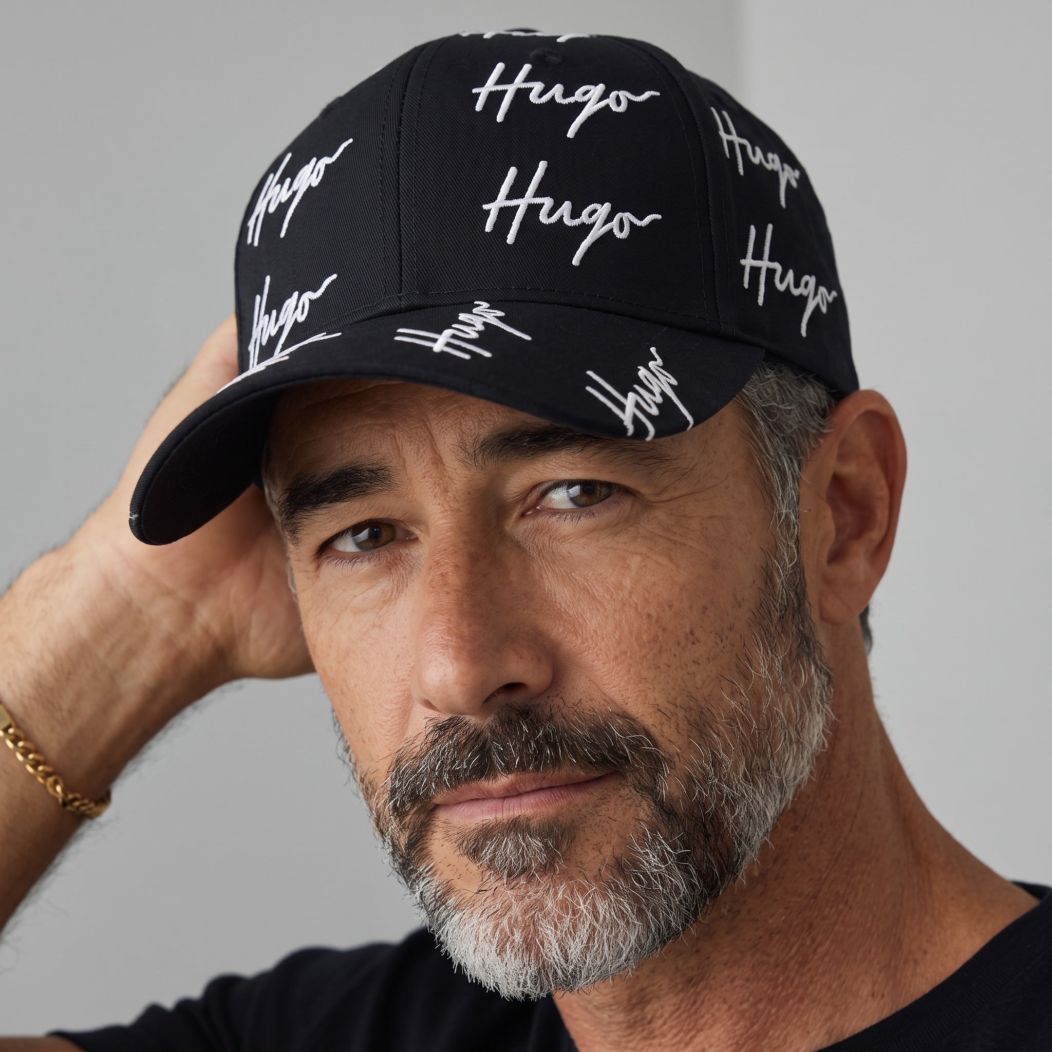 HUGO Logo Cap – Black Signature Script 🧢
