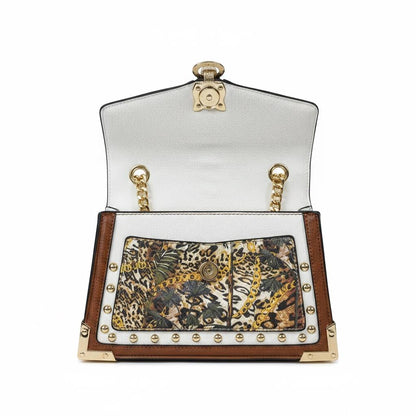 ALDO Panther Charm Floral Studded Shoulder Bag 🐆✨ Luxury Statement Crossbody Purse