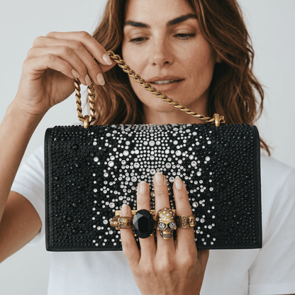 Alexander McQueen Crystal Skull Clutch 🖤✨☠️