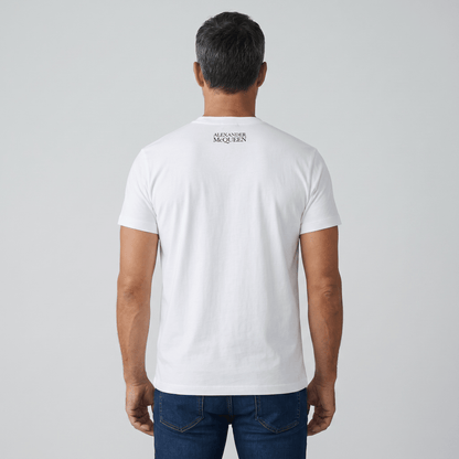 Alexander McQueen Graphic Logo T-Shirt – White Edition 🤍🎨 | Premium Designer Streetwear