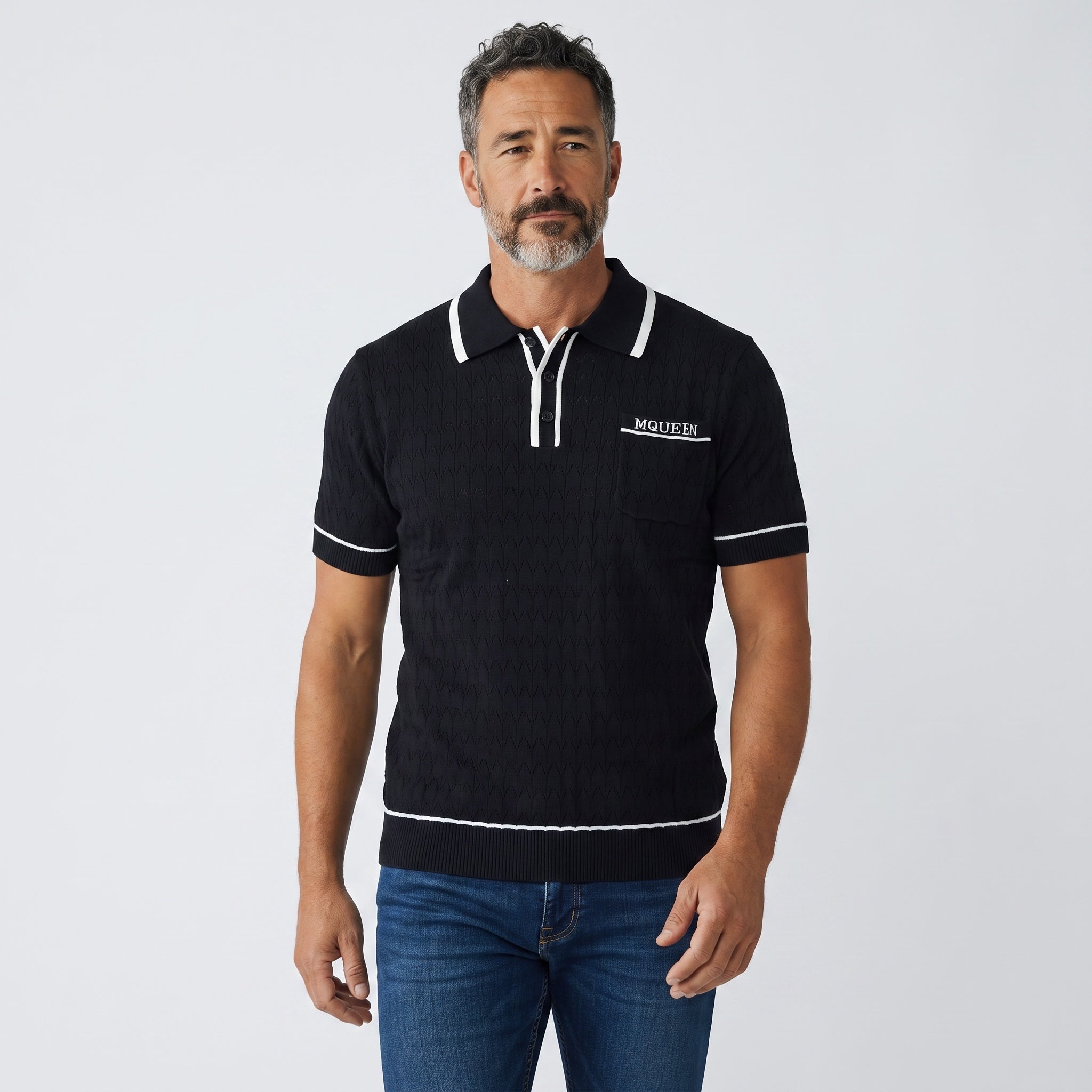 Alexander McQueen Polo – Black Knit 🖤
