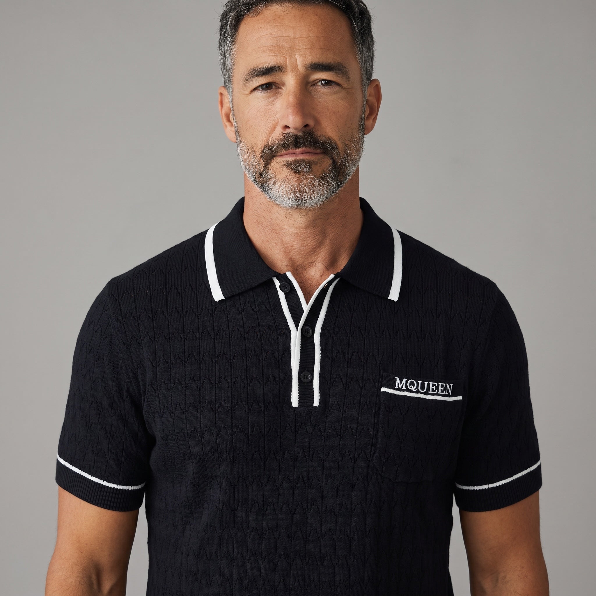 Alexander McQueen Polo – Black Knit 🖤