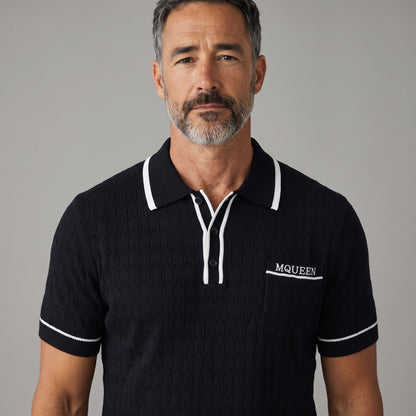 Alexander McQueen Polo – Black Knit 🖤