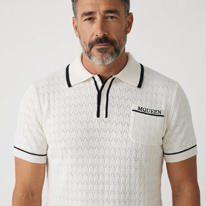 Alexander McQueen Polo – White Knit 🤍