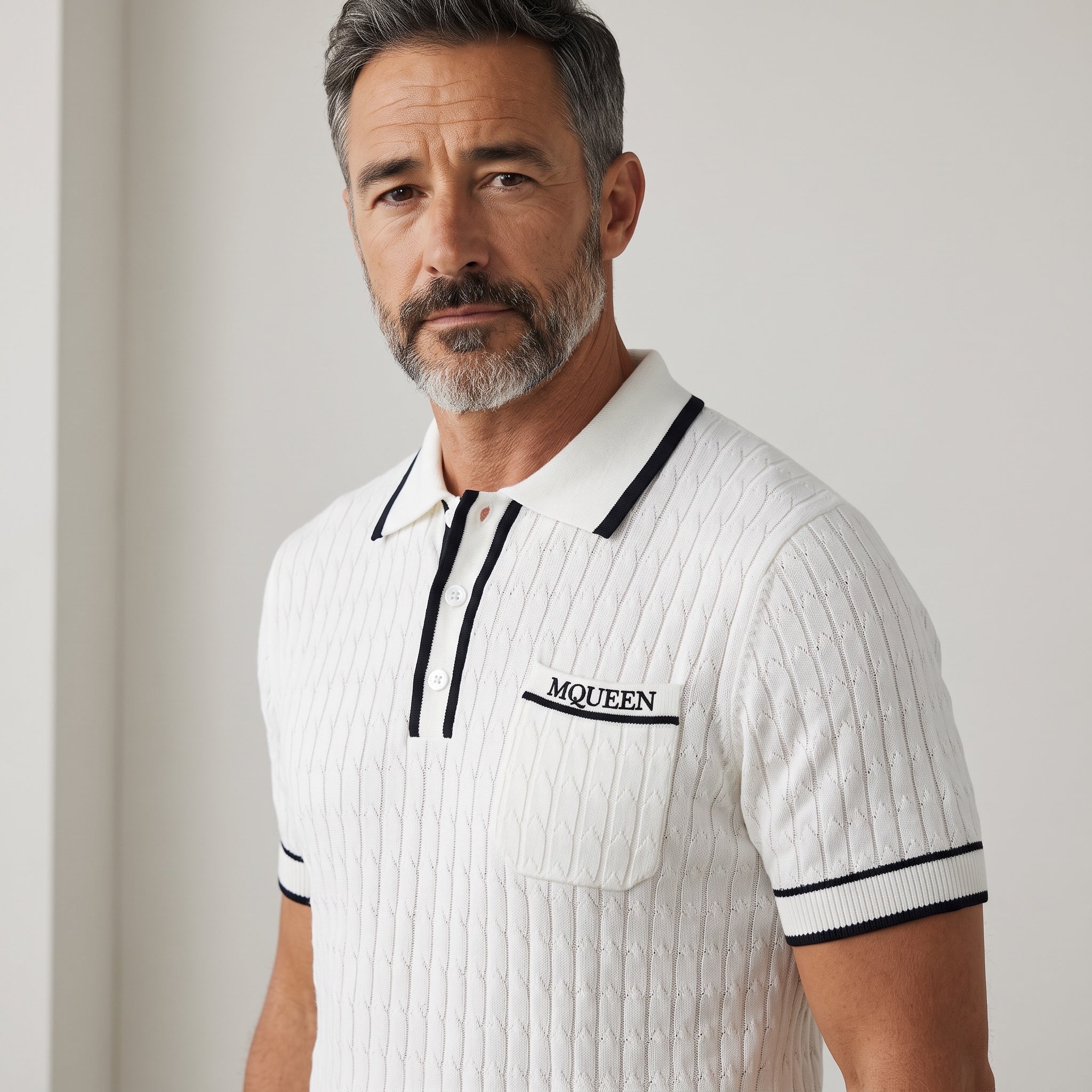 Alexander McQueen Polo – White Knit 🤍