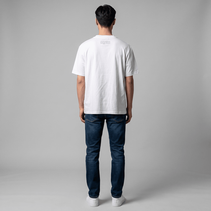 Alexander McQueen White Fade Skull T-Shirt – Minimal Side Graphic 💀