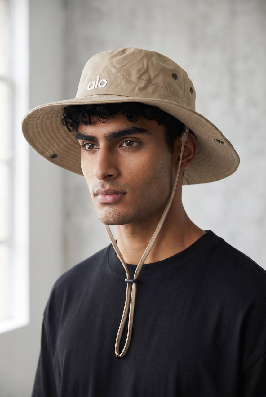 Alo Beige Bucket Hat 🧢 | Minimal Casual Essential