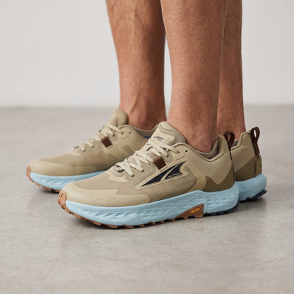 Altra Trail Shoe – Sand Tan with Sky Blue Sole 👟