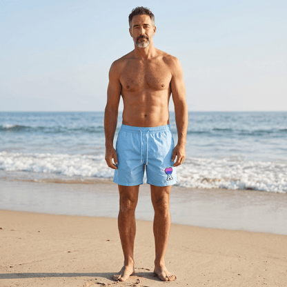 AMI Paris Baby Blue Swim Shorts 🌴💎