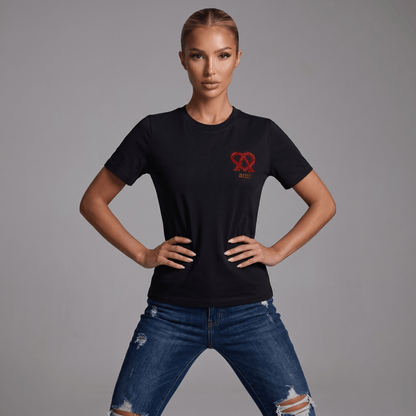 AMI Paris Black Red Heart Logo T-Shirt 🖤❤️