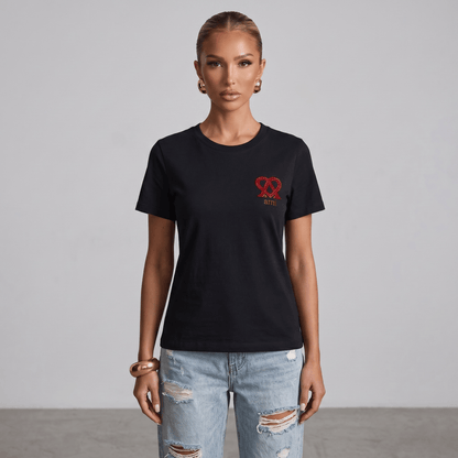 AMI Paris Black Red Heart Logo T-Shirt 🖤❤️