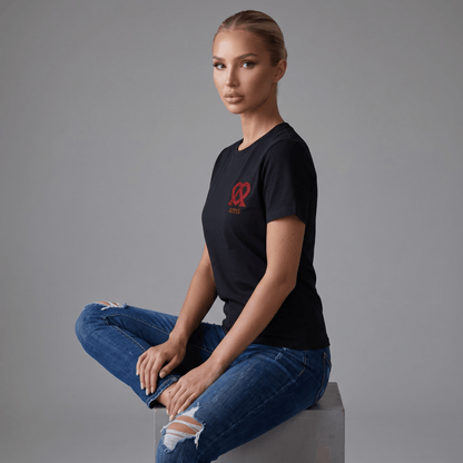 AMI Paris Black Red Heart Logo T-Shirt 🖤❤️