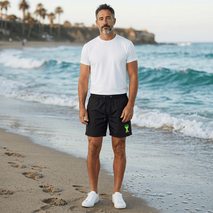 AMI Paris Logo Swim Shorts 🖤💚