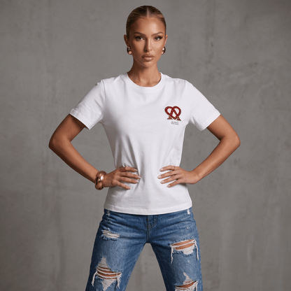 AMI Paris White Red Heart Logo T-Shirt 🤍❤️