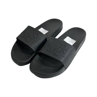 AMIRI Black Logo Slides – Premium Minimalist Luxury Sandals 🖤👡