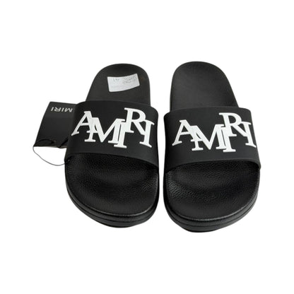 Amiri Black Slides – Bold Luxury Comfort Sandals 🖤🔥