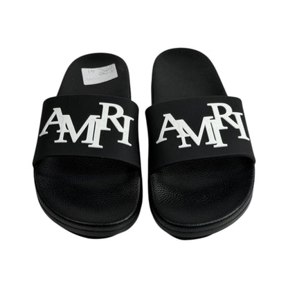 Amiri Black Slides – Bold Luxury Comfort Sandals 🖤🔥