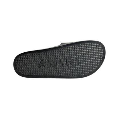 Amiri Black Slides – Bold Luxury Comfort Sandals 🖤🔥