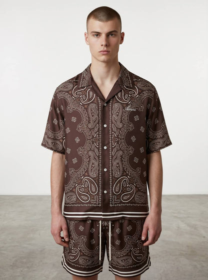 Amiri Brown Paisley Co-Ord Set – Luxury Summer Resort Fit 🤎✨