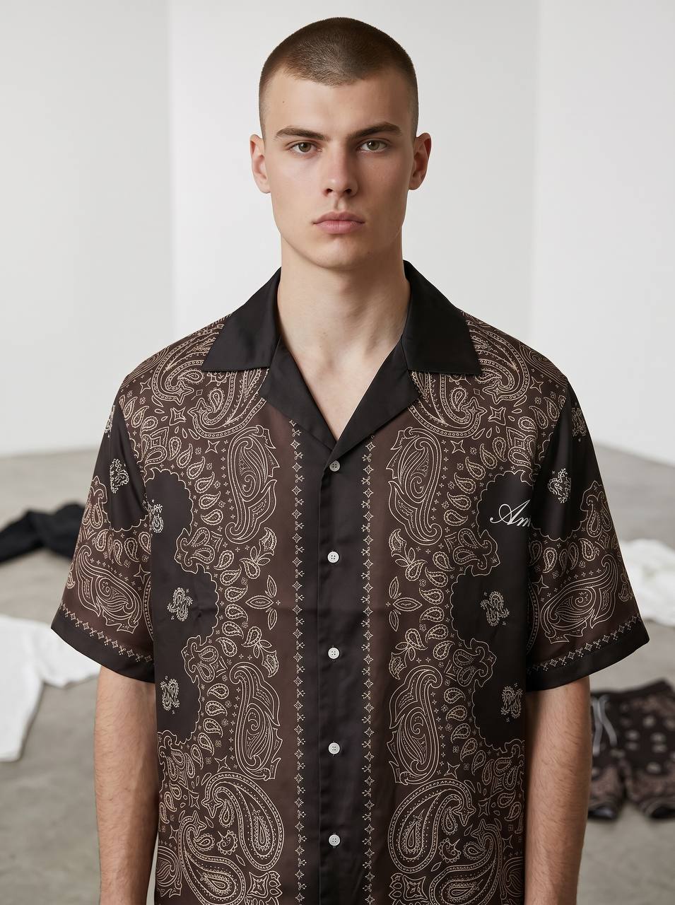 Amiri Brown Paisley Co-Ord Set – Luxury Summer Resort Fit 🤎✨