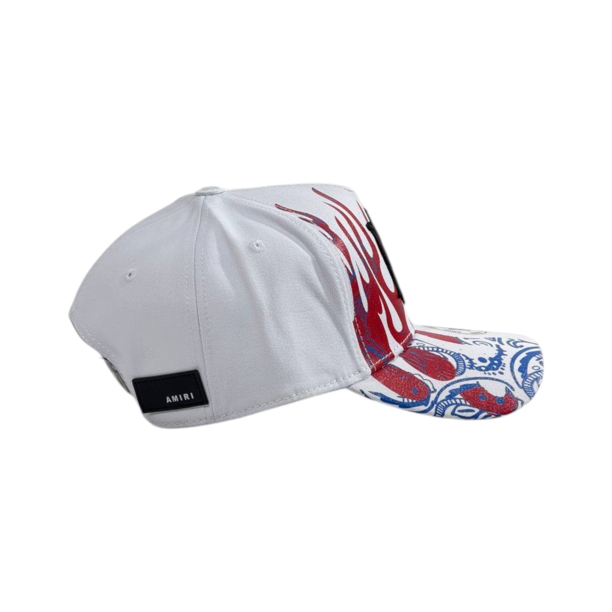 🔥 Amiri Flame Logo Cap | White Luxury Streetwear Hat 🧢