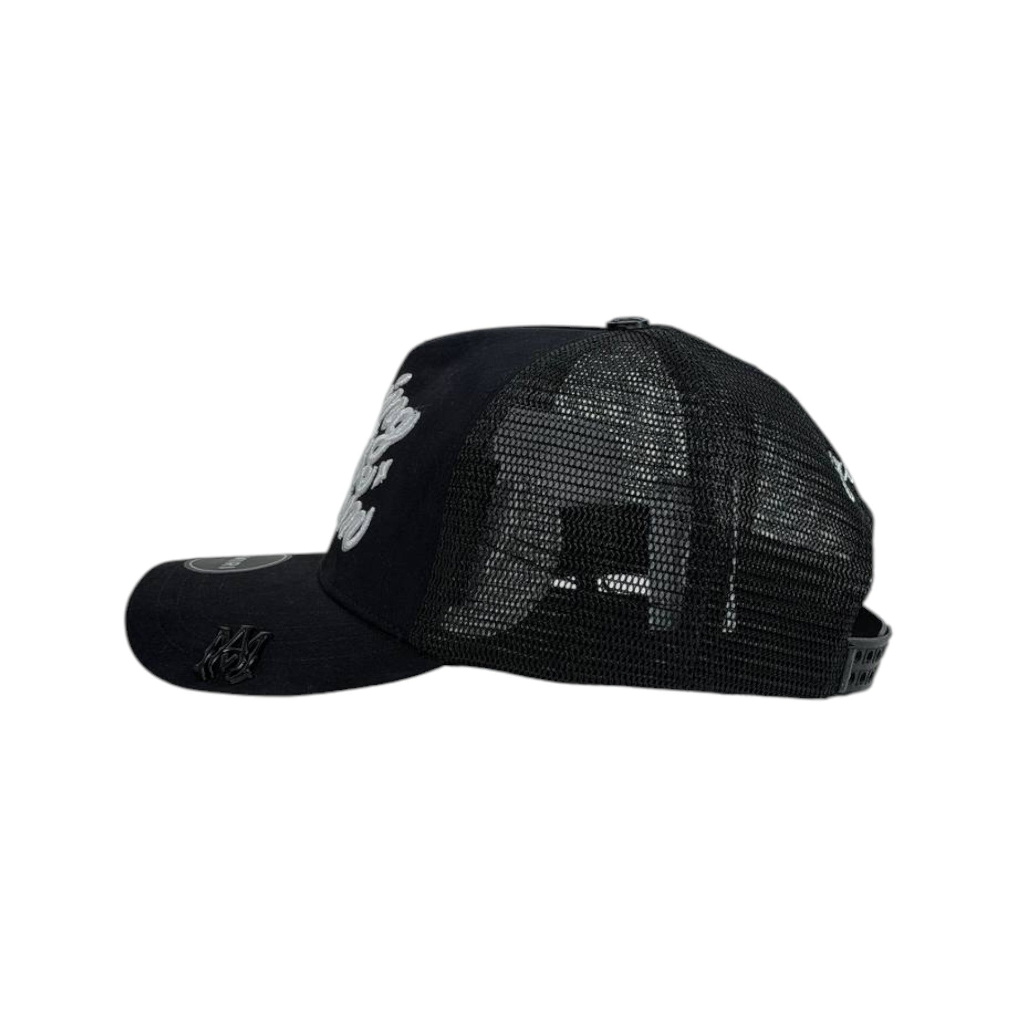 Amiri “Living The Dream” Trucker Cap – Black Mesh Luxury Streetwear 🧢🖤
