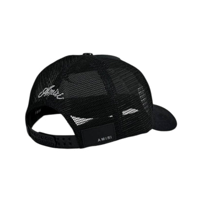 Amiri “Living The Dream” Trucker Cap – Black Mesh Luxury Streetwear 🧢🖤