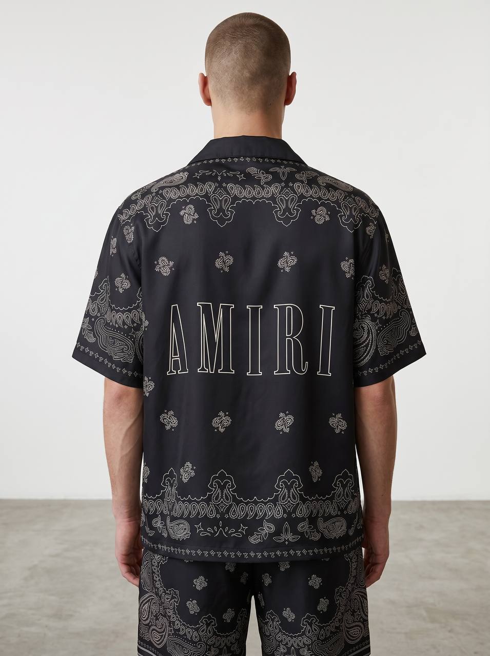 Amiri Paisley Silk Shirt – Black Luxury Resort Shirt 🖤✨