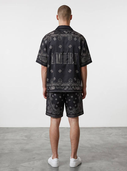 Amiri Paisley Silk Shirt – Black Luxury Resort Shirt 🖤✨