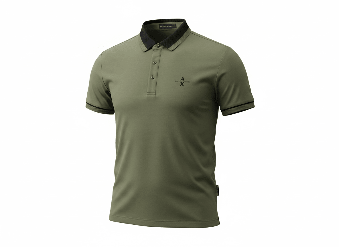 Armani Exchange Olive Polo Shirt 💚🖤 Smart Casual Essential