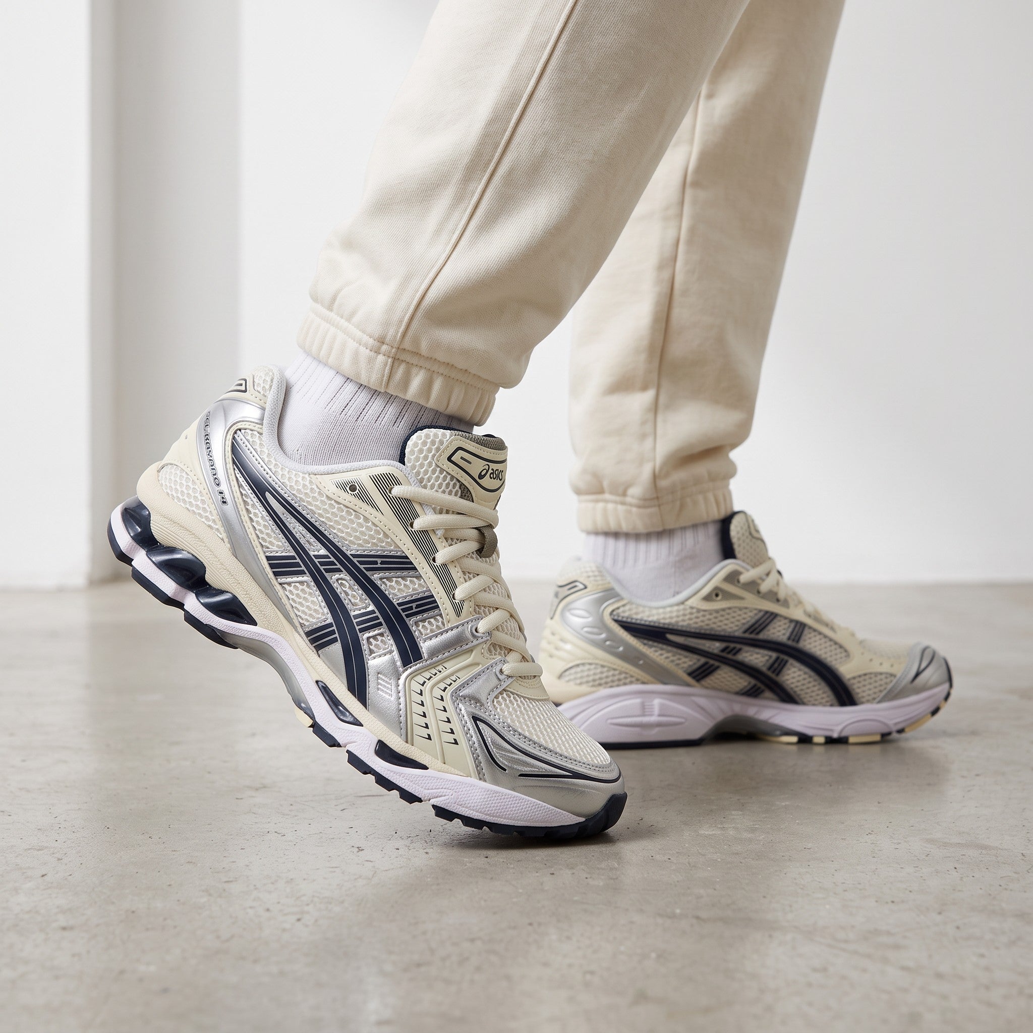 ASICS GEL-KAYANO 14 – Cream / Midnight Navy 👟✨