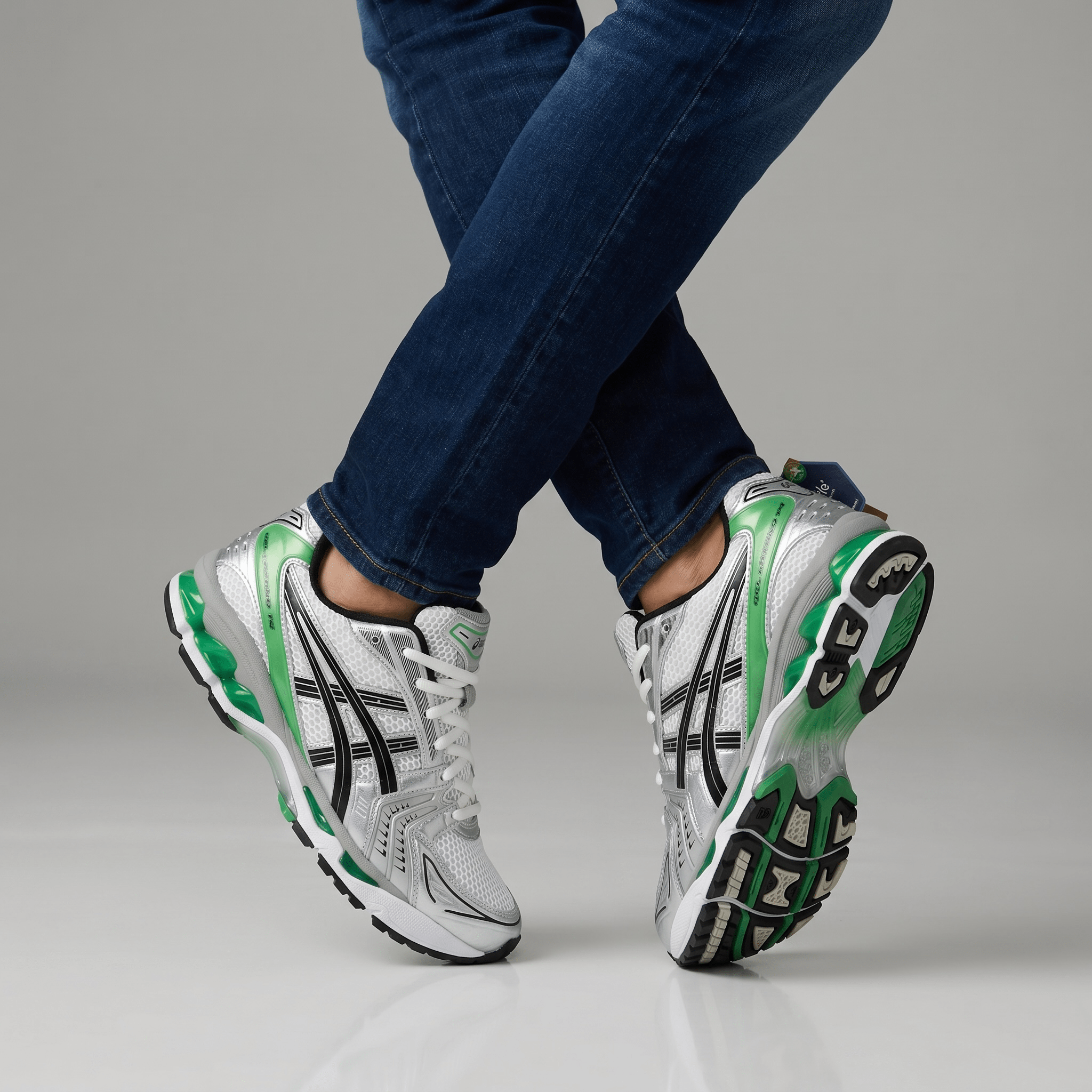 ASICS Gel-Kayano Retro Runner Sneakers ⚪🟢