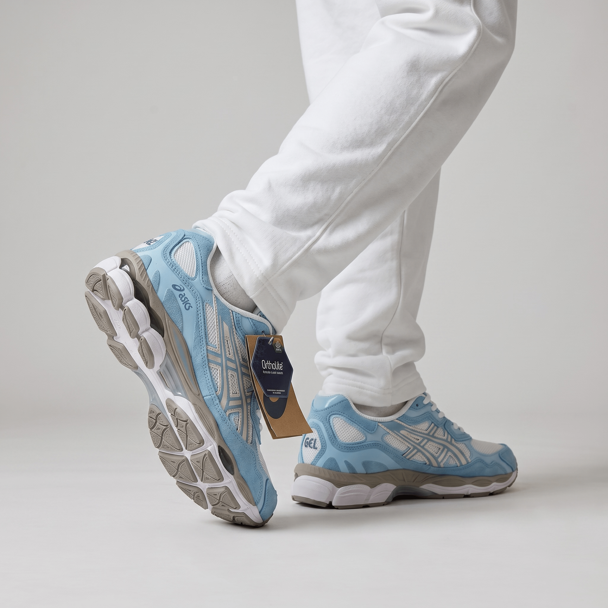 💙🤍 ASICS GEL-NYC Retro Running Sneakers – Sky Blue Edition 👟⚡