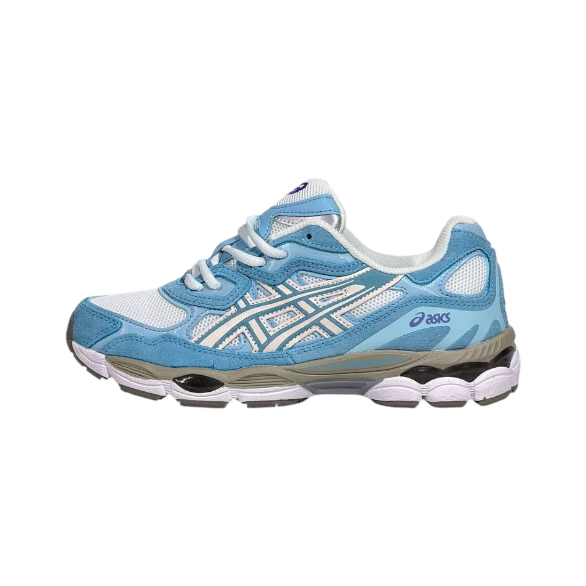 💙🤍 ASICS GEL-NYC Retro Running Sneakers – Sky Blue Edition 👟⚡