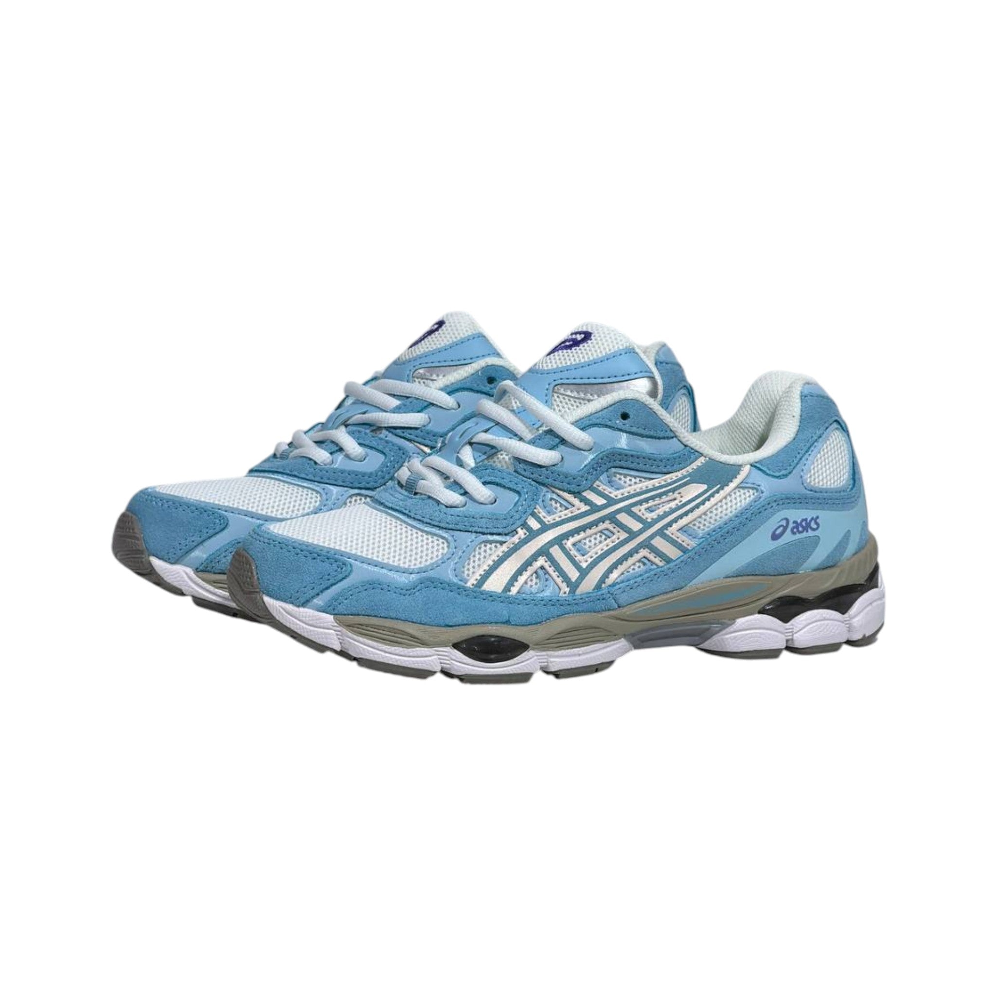 💙🤍 ASICS GEL-NYC Retro Running Sneakers – Sky Blue Edition 👟⚡