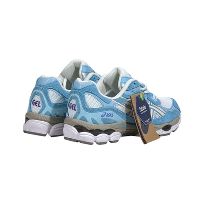 💙🤍 ASICS GEL-NYC Retro Running Sneakers – Sky Blue Edition 👟⚡
