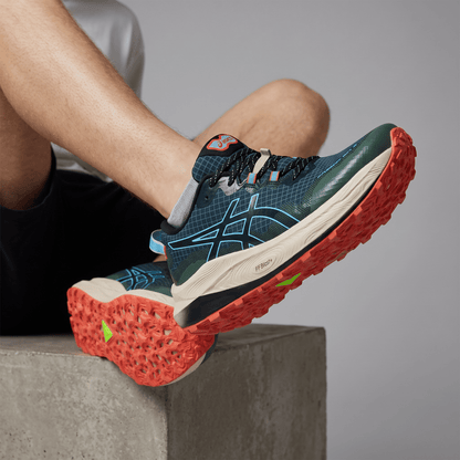 💙 Asics Gel-Trabuco 13 Trail Running Shoes – Green/Blue/Coral