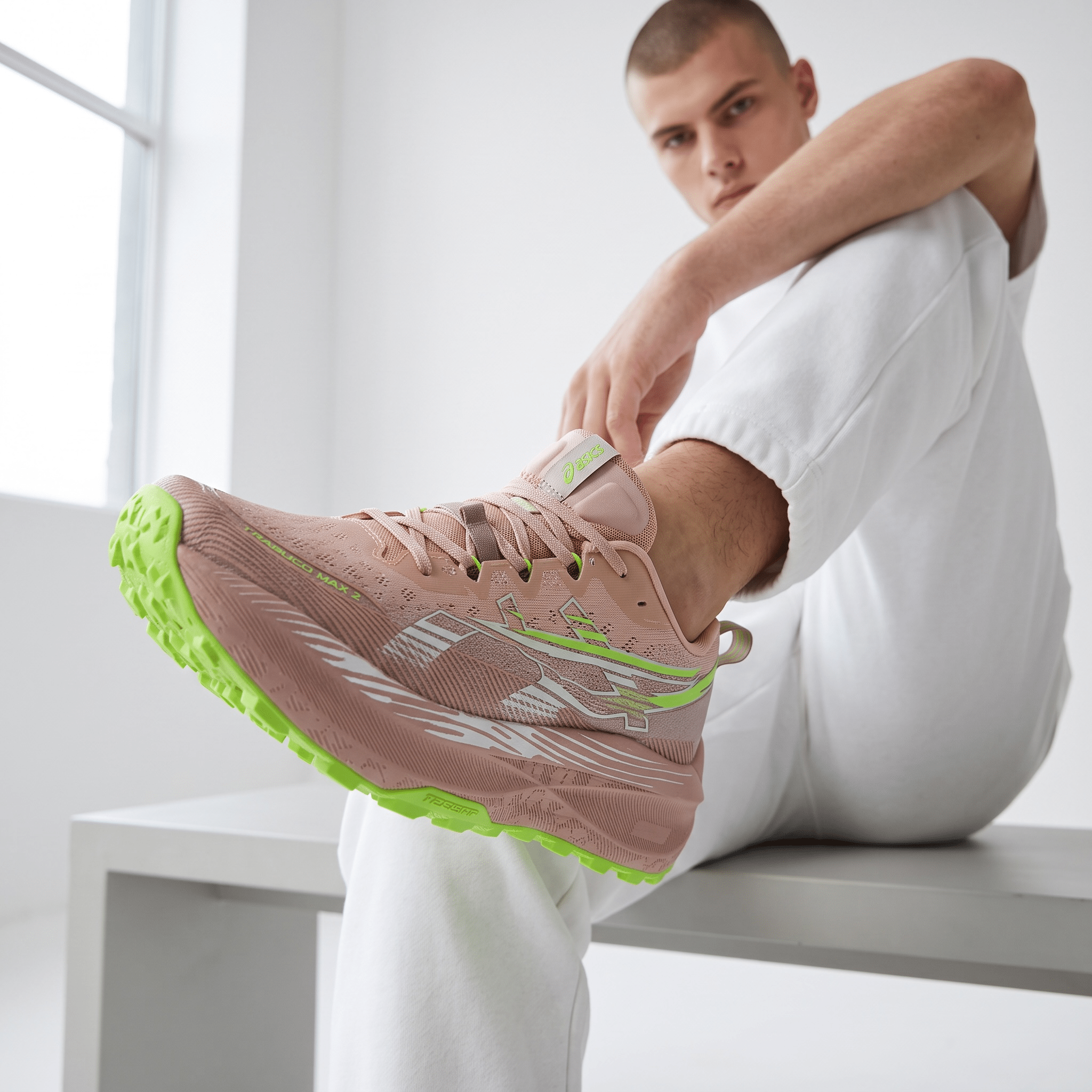 ASICS Trabuco Max 4 Trail Running Shoes – Pink / Neon Green