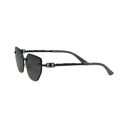 🖤 Balenciaga BB Rimless Black Sunglasses | Luxury Gradient Geometric Edition 😎