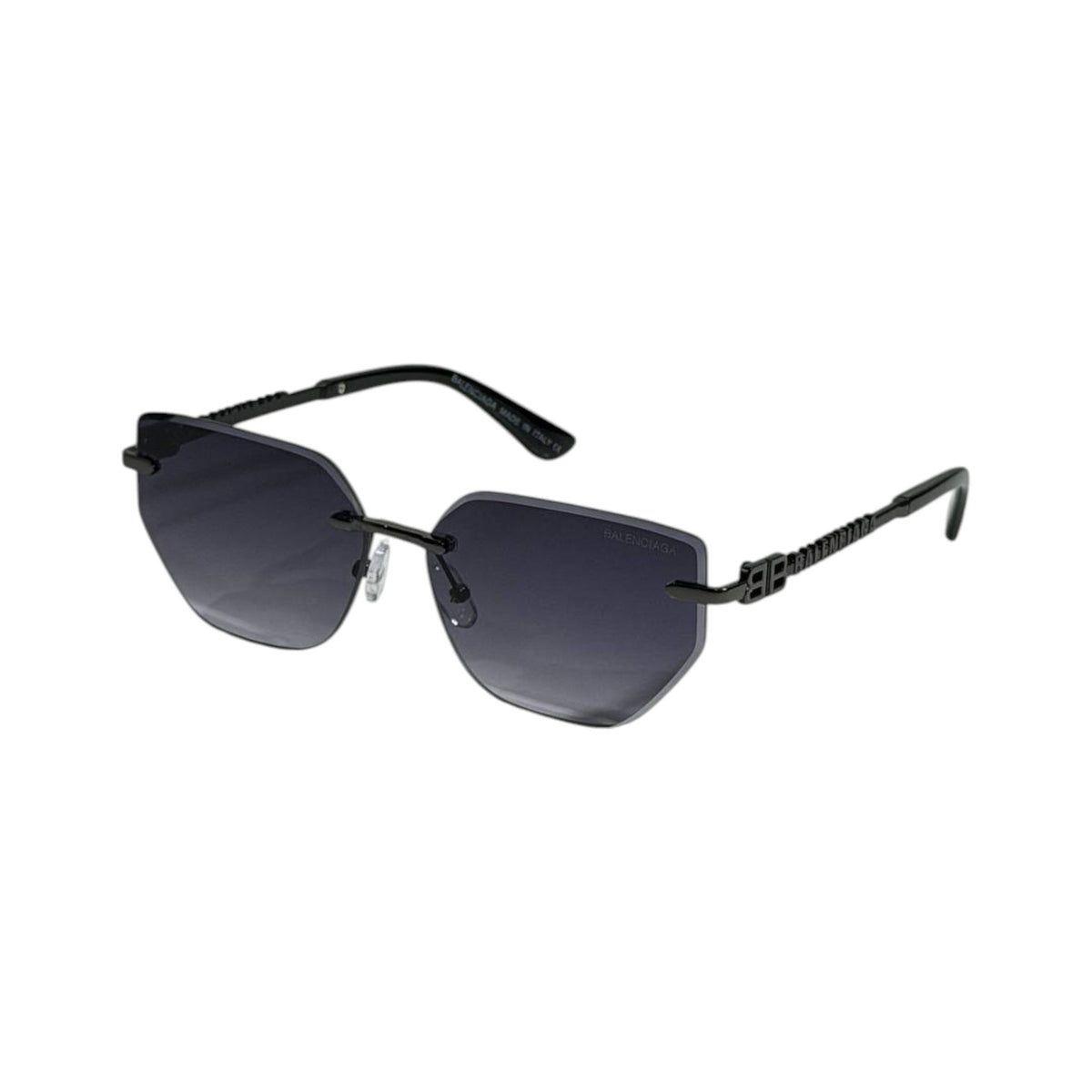 🖤 Balenciaga BB Rimless Geometric Sunglasses | Luxury Black Metal Edition 😎